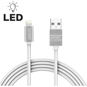 Delight cable - Кабел за зареждане на Iphone Lightning, 1 м, бял 55442I-WH (55442I-WH)