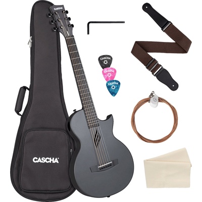 Cascha Carbon Fibre Acoustic Guitar Black Matte Фолк китара