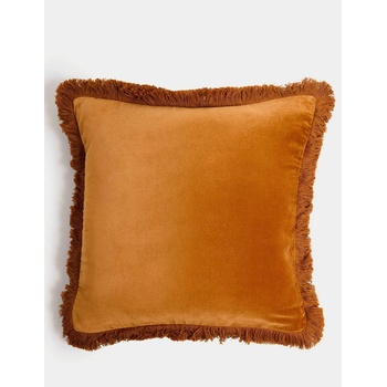 Marks & Spencer Кадифена възглавница с ресни, от чист памук Marks & Spencer жълта Marks & Spencer | Zhalt | Home | ЕДИН РАЗМЕР