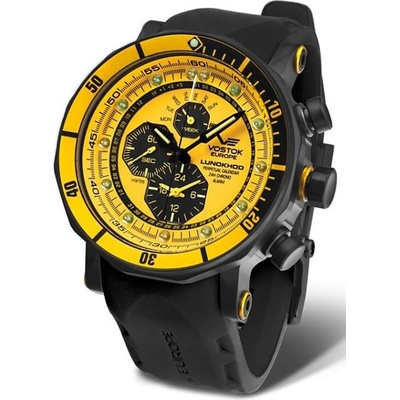Vostok Europe YM86/620C504 Černý silikonový řemínek