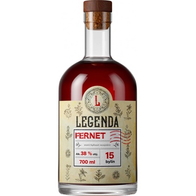 LEGENDA FERNET 38% 0,7 l (čistá fľaša)