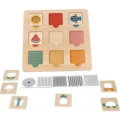 Adam Toys aktivní vkládačka/puzzle se vzory přírodní