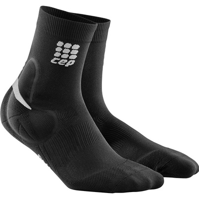 CEP ponožky s podporou achilovky černá / zelená