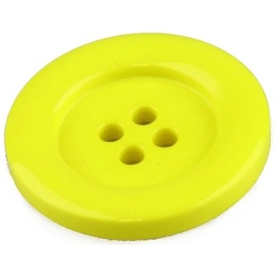 Pro Háčkování Knoflík kulatý plast 23 mm, žlutý