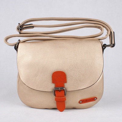 Flora & Co malá /střední crossbody kabelka H6753 zlatá