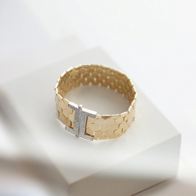 Lillian Vassago Exkluzivní náramek se zirkony v kombinovaném zlatě LLV01-GB010YW