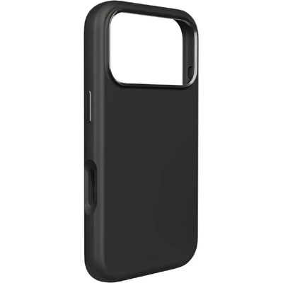 PURO Течен силиконов калъф Pure Icon Mag Pro за iPhone 17 Pro Max, съвместим с MagSafe, със защита на камерата и алуминиеви бутони - черен (PUIPC17P69ICONMPBLK)