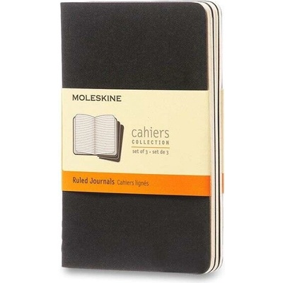 Moleskine Sešity Cahier A6 linkovaný 3 ks černé