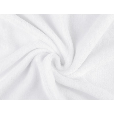 Prima-obchod Wellsoft minky oboustranný / flanel samet fleece, barva 1 (1) bílá