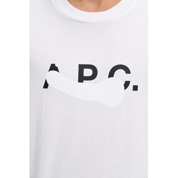APC Памучна тениска a. p. c. t-shirt manches courtes tache blanche (cohbm.m26458)