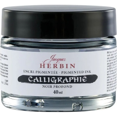 Jacques Herbin Calligraphy Калиграфско мастило Deep Black 40 ml 1 бр (11309T)