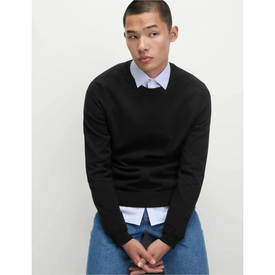 Marks & Spencer Суитшърт от чист памук с деколте до врата Marks & Spencer черна Marks & Spencer | Cheren | МЪЖЕ | S REG