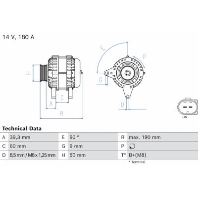 Alternátor BOSCH 0 986 085 590 (0986085590)