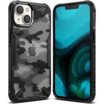 Ringke Противоударен Хибриден Калъф за iPhone 14, RINGKE Fusion X Camouflage Case, Черен (8809881263915)