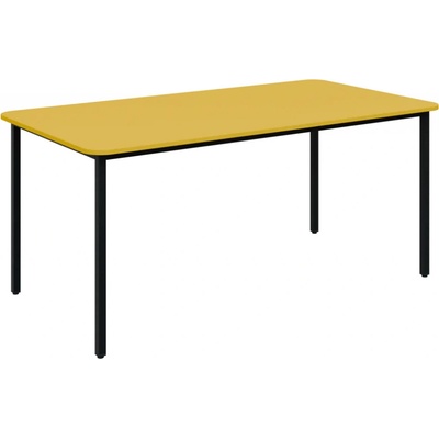 JSBR 170 N jídelní stůl kovová podnož černá deska 18 mm 1700 x 900 mm žlutá odio