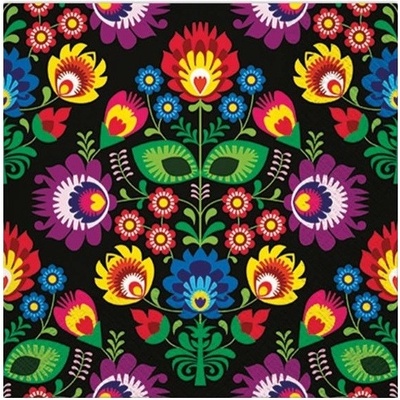 ubrousky na dekupáž Folky Style Black – Zboží Dáma