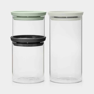 Brabantia Sada stohovateľných sklenených pohárov 0,3 0,6 1,1 l