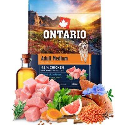Ontario Adult Medium Chicken & Sweet Potatoes 2,25 kg