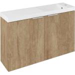 SAPHO Latus - Шкаф за мивка X 79x50x22 см, 2 врати, дъб Алабама LT110-SET06 (LT110-SET06)