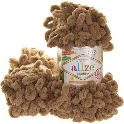 Alize Puffy 329 světle hnědá