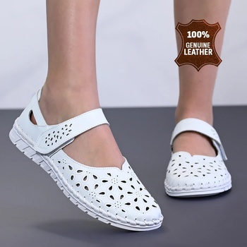 Обувки естествена кожа W186065 White