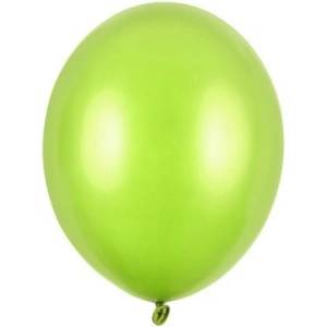 Party Deco Латексови Балони Металик, Лайм, 12см (sb5m-102)