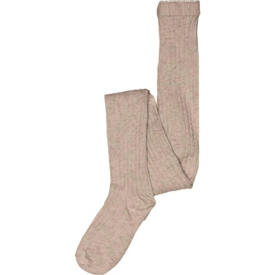 mpDenmark ŽEBROVANÉ MERINO punčocháče MP DENMARK LIGHT BROWN MELANGE