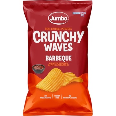 Ohonos Jumbo Crunchy Bezlepkové zemiakové chipsy Vrúbky s príchuťou BBQ 90 g