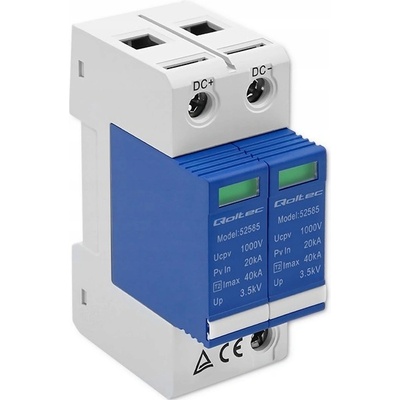 Qoltec svodič přepětí DC 2P 1000V T2 C