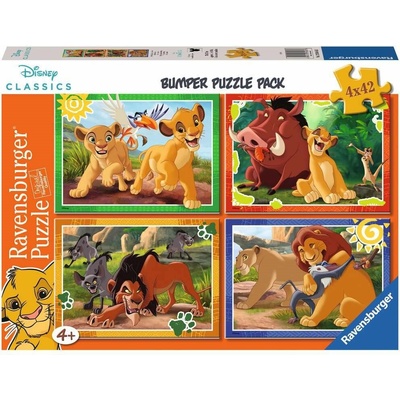 RAVENSBURGER Disney Leví kráľ 4x42 dielov