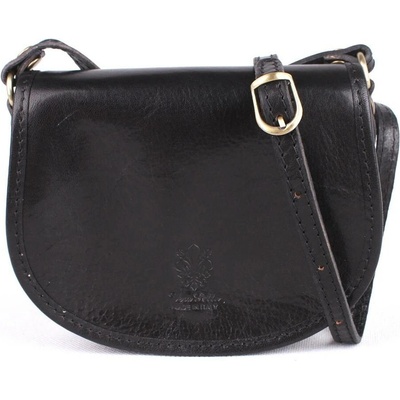 Dámská malá kožená crossbody kabelka MINI černá