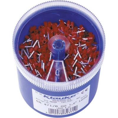 Klauke GR4718DO sada dutiniek 1 mm² čiastočne izolované červená 1000 dielov