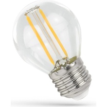 Spectrum SPECTRUMLED LED BALL G45 E-27 230V 1W COG Teplá bílá CLEAR