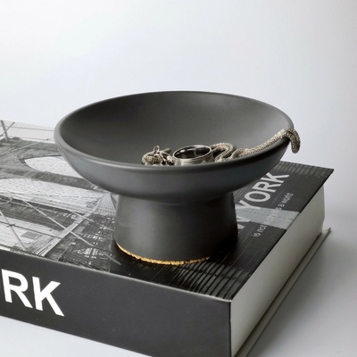 DESS Craft Studio Serene – dekorační miska na noze – Elegantní doplněk do vašeho interiéru Barva: 10 - Klasická šedá, Sady: Miska Serene + Tác Big Cloud – Hledejceny.cz