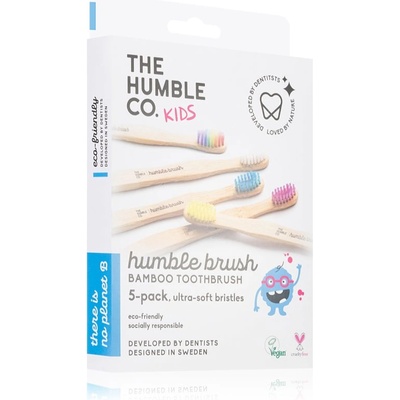 The Humble Co. The Humble Co. Brush Kids бамбукова четка за зъби ултра софт за деца 5 бр