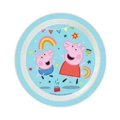 Plastový talíř Prasátko Peppa znovupoužitelný 21 cm