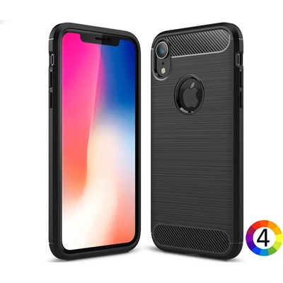 Apple iPhone XR Удароустойчив Carbon Fiber Калъф и Протектор
