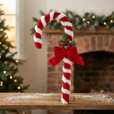 Boltze Home Měkká vánoční cukroví hůl VELVY 40 cm