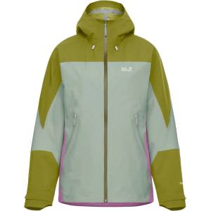 Jack Wolfskin Дамско водоустойчиво яке Jack Wolfskin Women's Rockpaw 3L Jacket Waterproof jacket - Green Zinnia / Khaki Green (102-5490-0114)