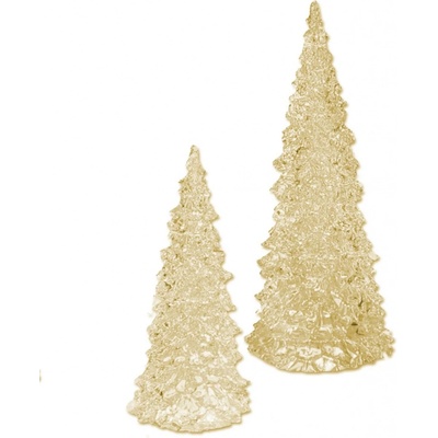 German Sada 2 LED dekorácií stromček výška 17 a 12 cm akryl teplá biela