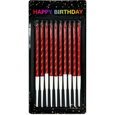 Cake star Dortové svíčky spirálové červené