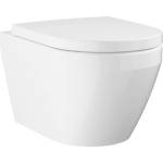 GROHE Euro Ceramic - Окачена тоалетна чиния със седалка SoftClose, Rimless, Triple Vortex, алпийско бяло 102510SH00 (102510SH00)