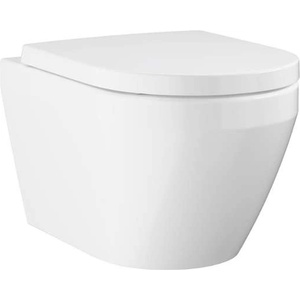 GROHE Euro Ceramic - Окачена тоалетна чиния със седалка SoftClose, Rimless, Triple Vortex, алпийско бяло 102510SH00 (102510SH00)