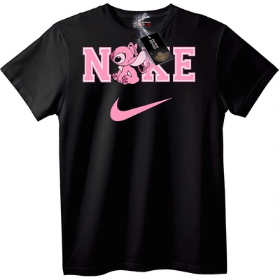 NOONEBRAND Тениска Розов Stitch Nike - L, Black