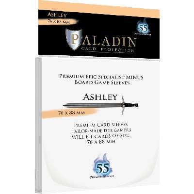 Протектори за карти Paladin Card Protection - Ashley, Epic Specialist Minus, 76 x 88 mm (55 бр. ) (PALASHCLR1)