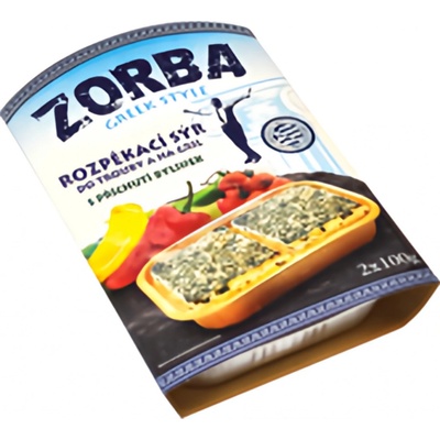 Zorba sýr řeckého typu k rozpékání do trouby 2x100 g bylinky 200 g