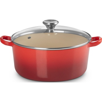Le Creuset Тава за печене Tradition Collection със стъклен капак 22 см черешова (27001220602461)