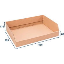 Karton Pak Úložný box Eko karton 55 x 40 x 13 cm zkosený přírodní