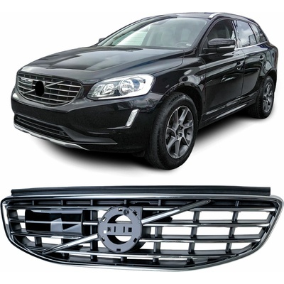 Maska Volvo XC60 (2013-2017) - černá s chromem