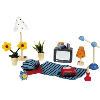 Goki - Аксесоари за дневна и спалня за куклена къща (51934)